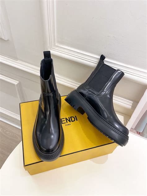 fendi sock detail chelsea boot|Fendi Force Chelsea Boots Leather Black .